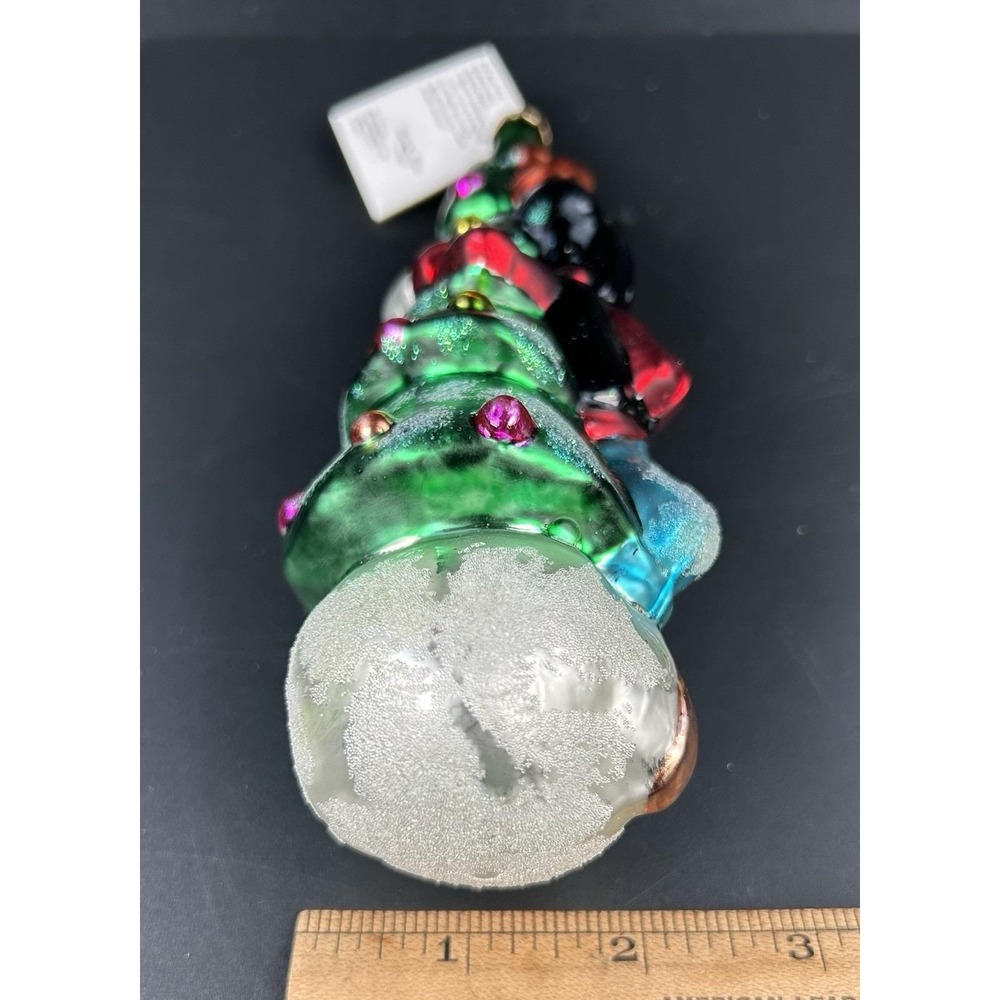 Christopher Radko Disney Goofy Tree Glass Ornament 1997 Mickey & Co Box Tag - Picture 3 of 10